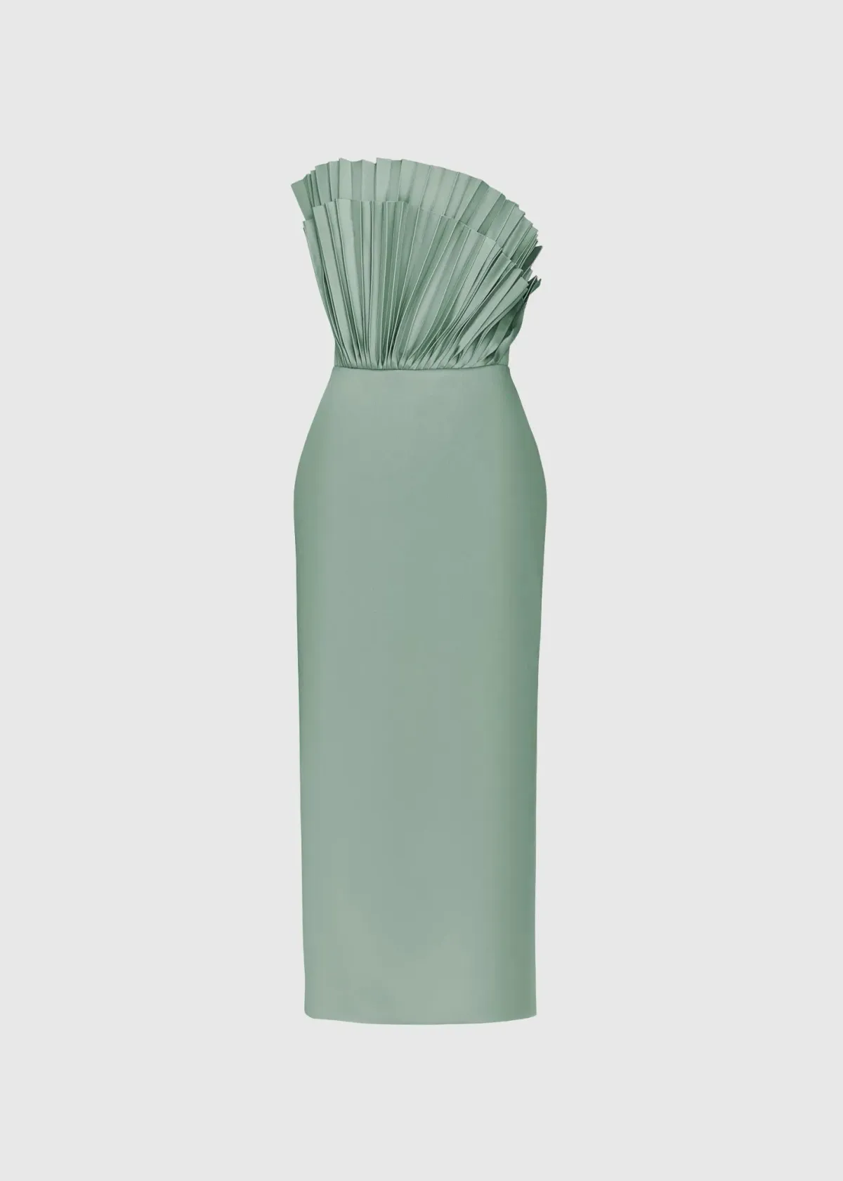 Justin Tong Rory Pleated Gown Size 10 - Image 1