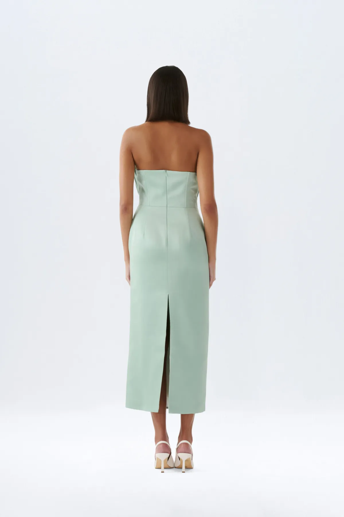 Justin Tong Rory Pleated Gown Size 10 - Image 4