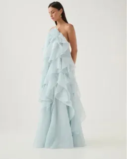 Aje Pandorea Layered Maxi Dress Silver Blue Size 16  for rent on The Volte - image 5