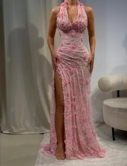 Corte Couture Pink Gown 8 for rent on The Volte - image 1