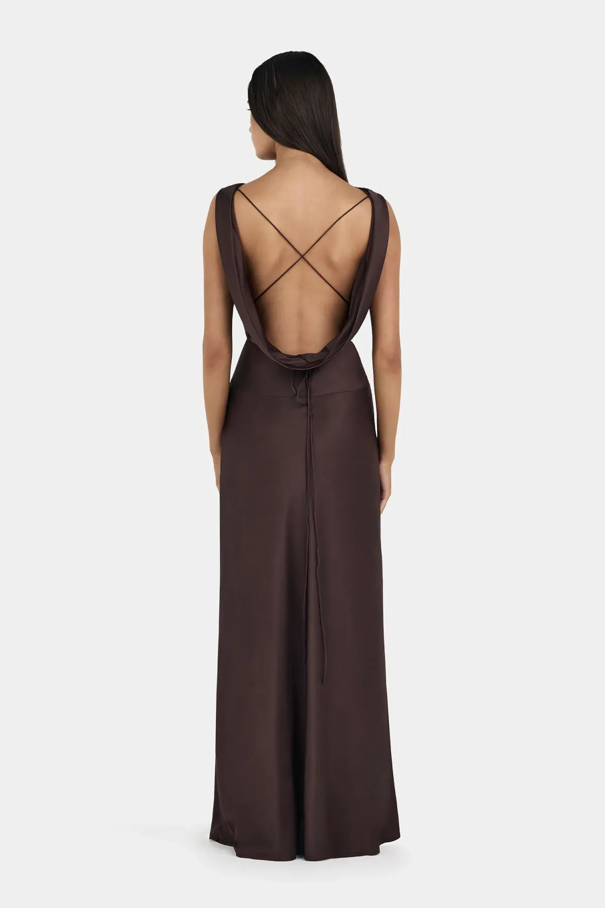 Hansen And Gretel Clara Bias Dress Cognac Size 16 - Image 4