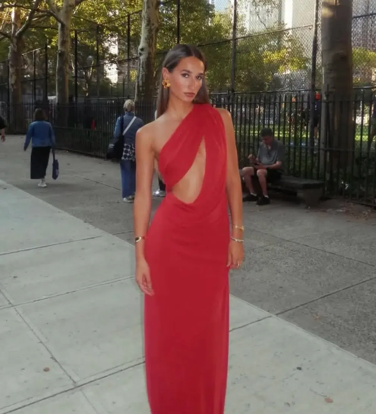 misha the solstice cupro dress red 8 - Image 1