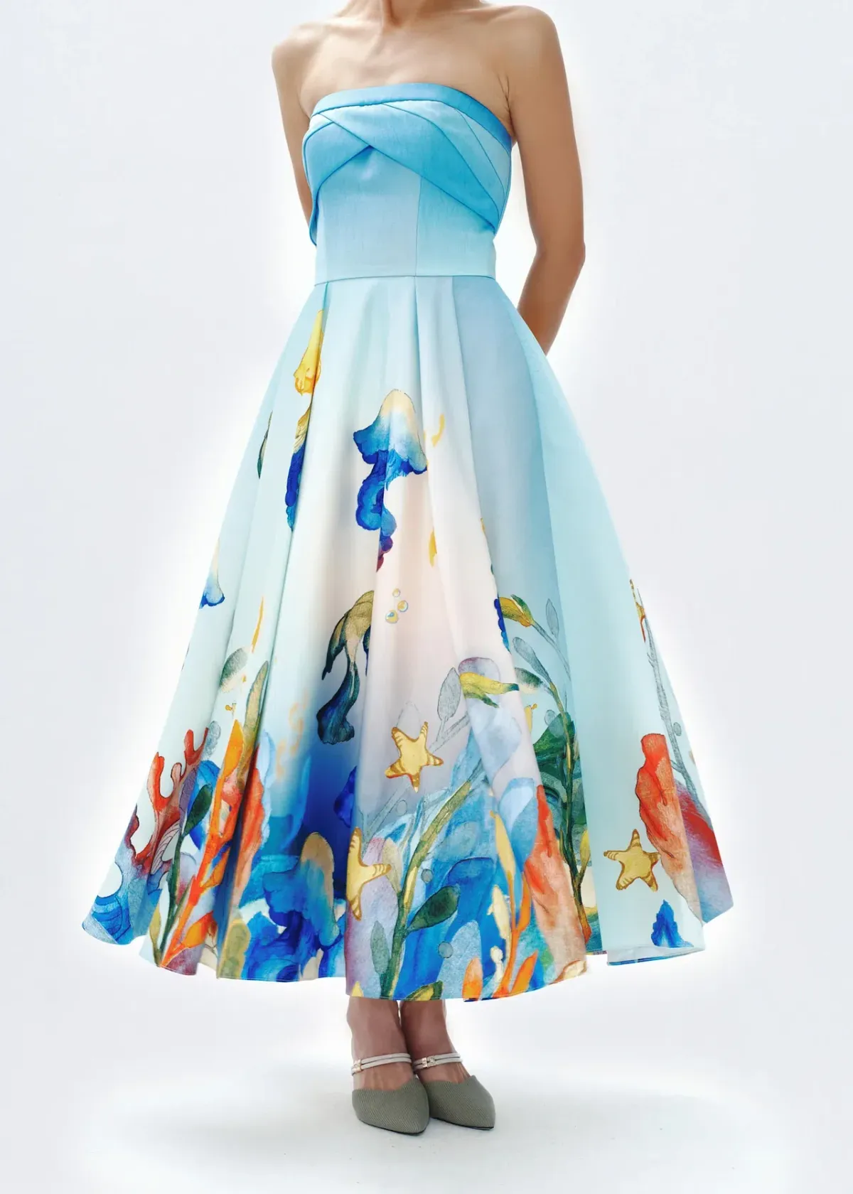 Justin Tong AQUARELLE MIDI DRESS - Image 5