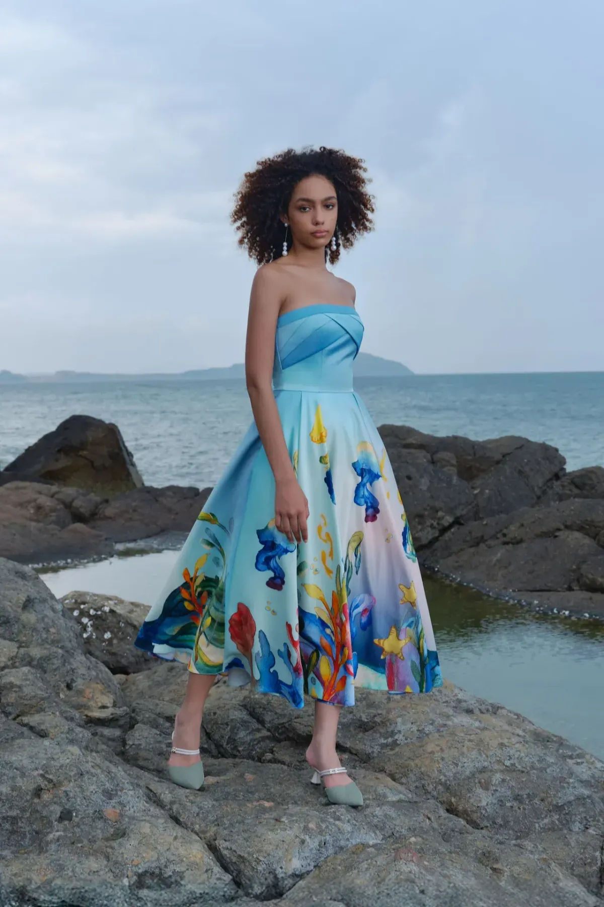 Justin Tong AQUARELLE MIDI DRESS - Image 7