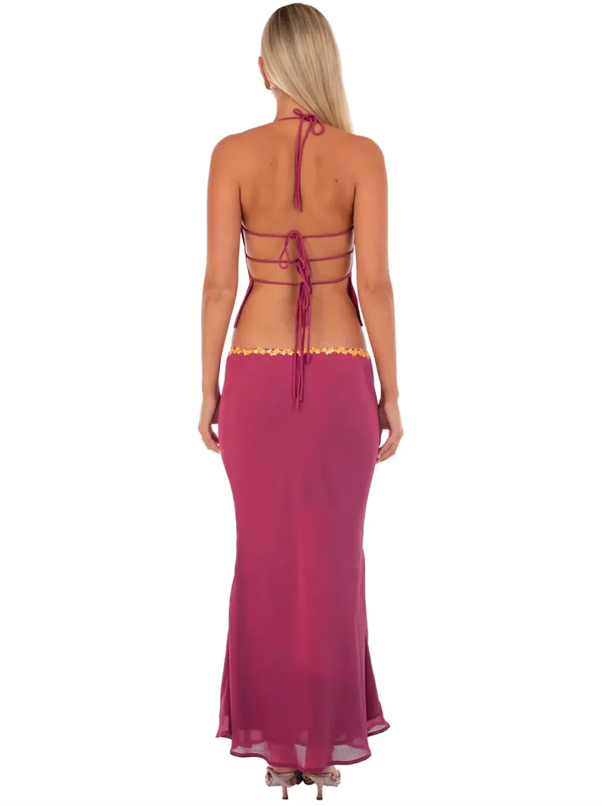 I AM DELILAH JEMIMA MIDI SKIRT & JEMIMA HALTER. SIZE S / AU 8-10 - Image 7