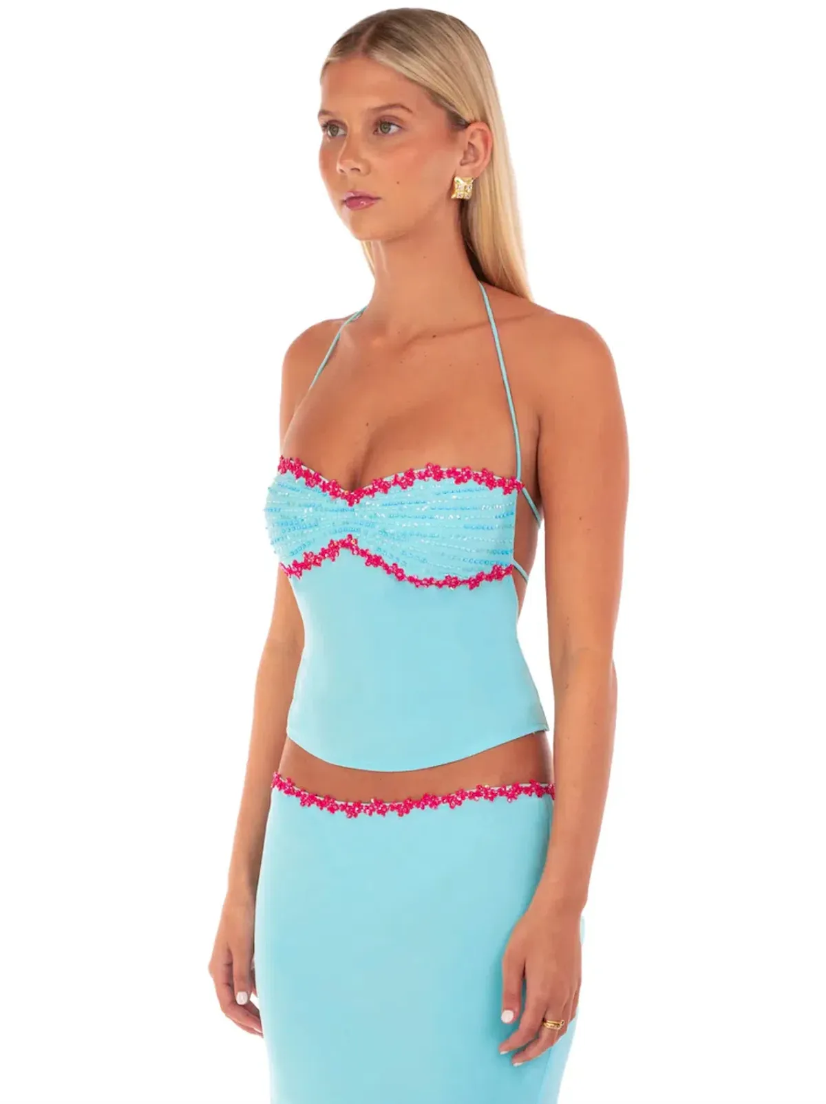 I AM DELILAH JEMIMA MIDI SKIRT & JEMIMA HALTER. SIZE XS / AU 6-8 - Image 7