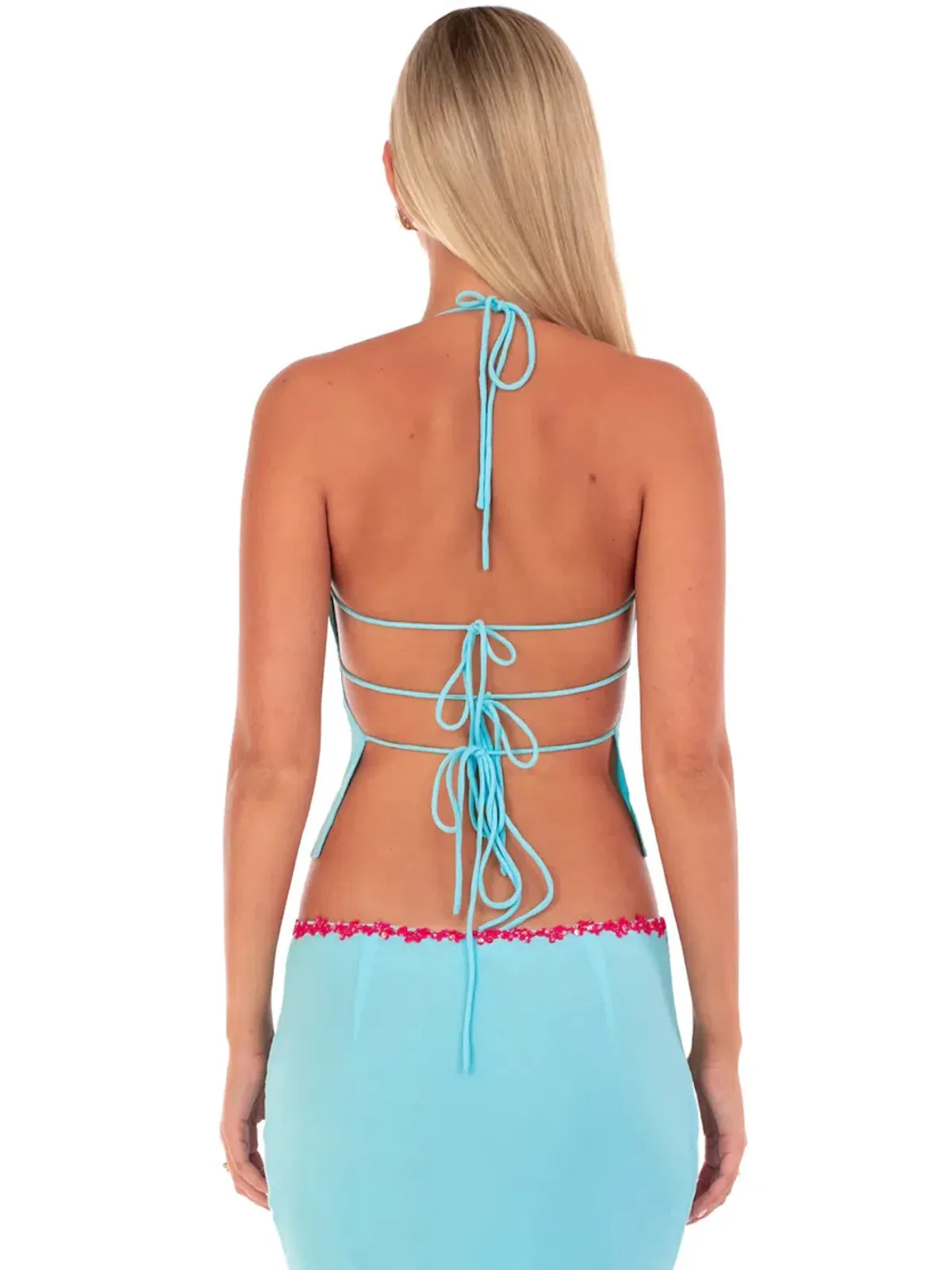 I AM DELILAH JEMIMA MIDI SKIRT & JEMIMA HALTER. SIZE XS / AU 6-8 - Image 6