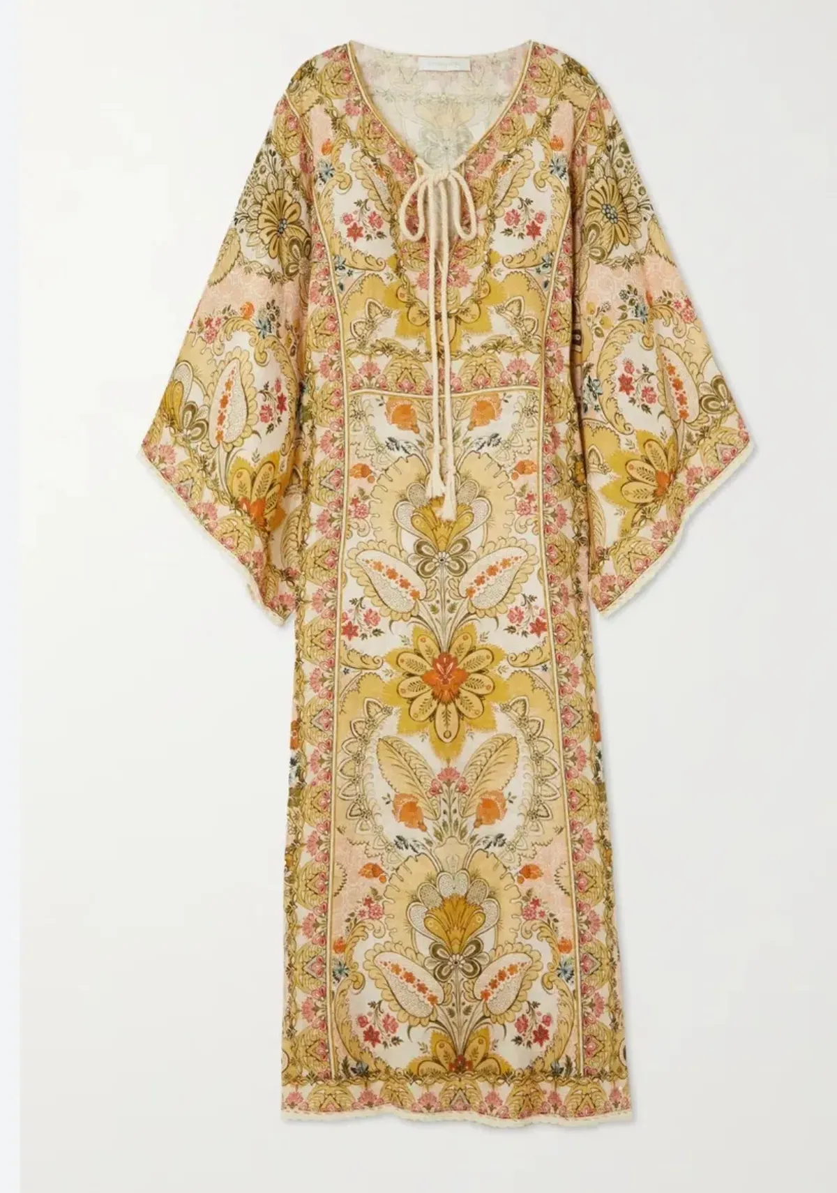 Zimmermann Laurel Floral Linen Kaftan Size 1 Fits to Size 12 AU - Image 3