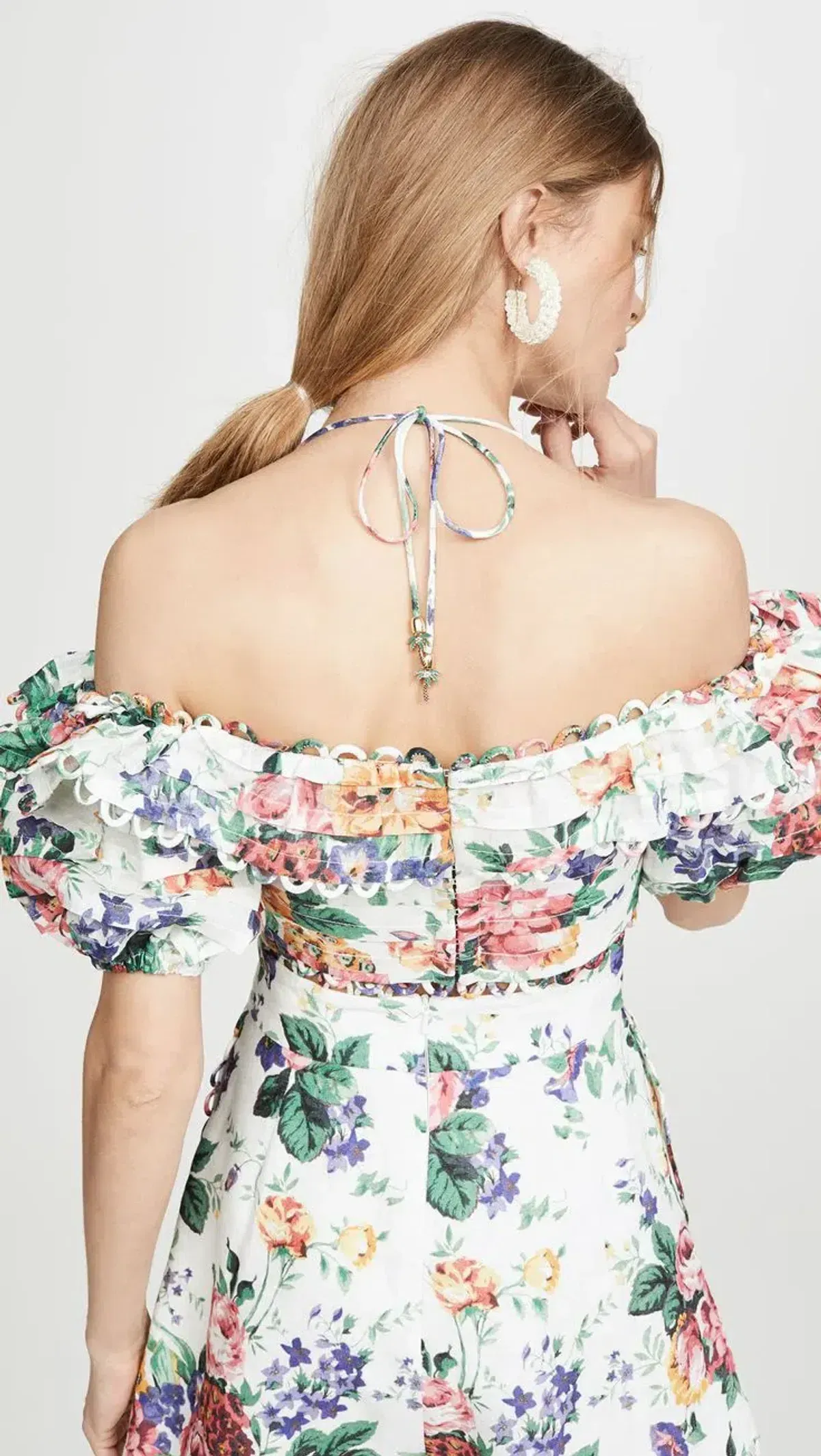 Zimmermann Allia Pintuck Floral Mini Dress Size 0 / AU 6-8 - Image 4