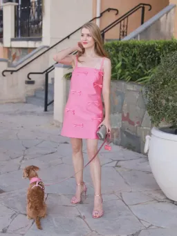 OROTON Satin Bow Mini Dress Candy Pink Size 8 AU for rent on The Volte - image 7