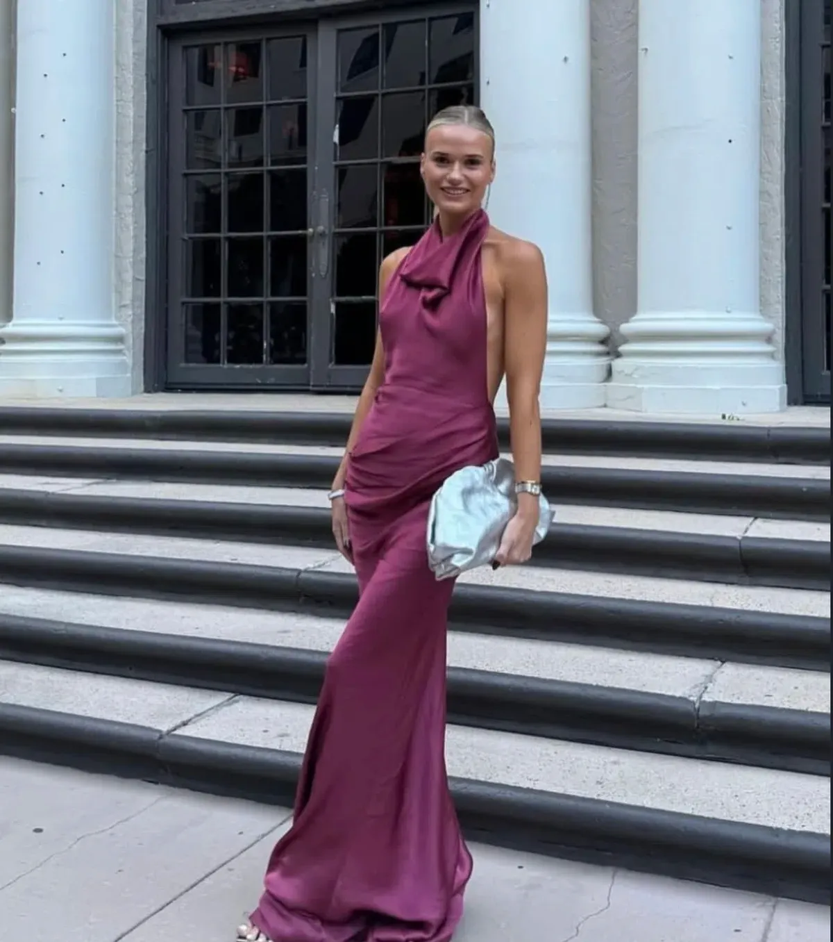 Gaia Dress in Plum - Image 1