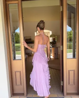 Amur Lorelie Inspired Halter Midi Dress Lavender Size S / AU 8 10 for rent on The Volte - image 3