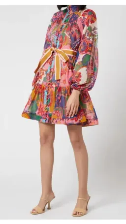 Zimmerman Lovestruck Mini Dress Multi Paisley 2 / 12 for rent on The Volte - image 1