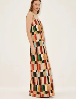 Alemais Moroccan Marjorelle Midi Dress Multi Print Size 6 for rent on The Volte - image 3