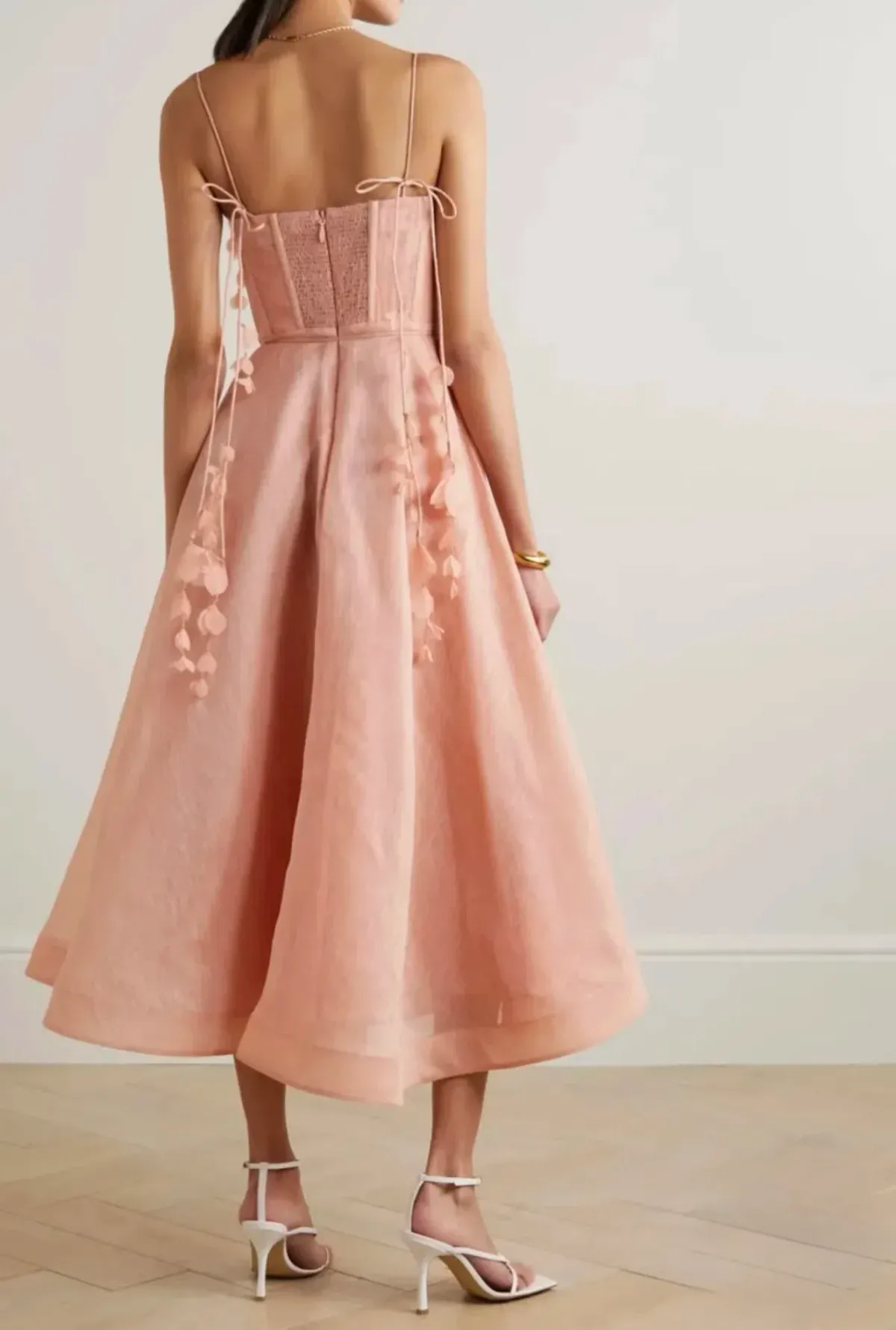 Zimmermann Wonderland Corset Midi in Dusty Pink Size 1 - Image 2