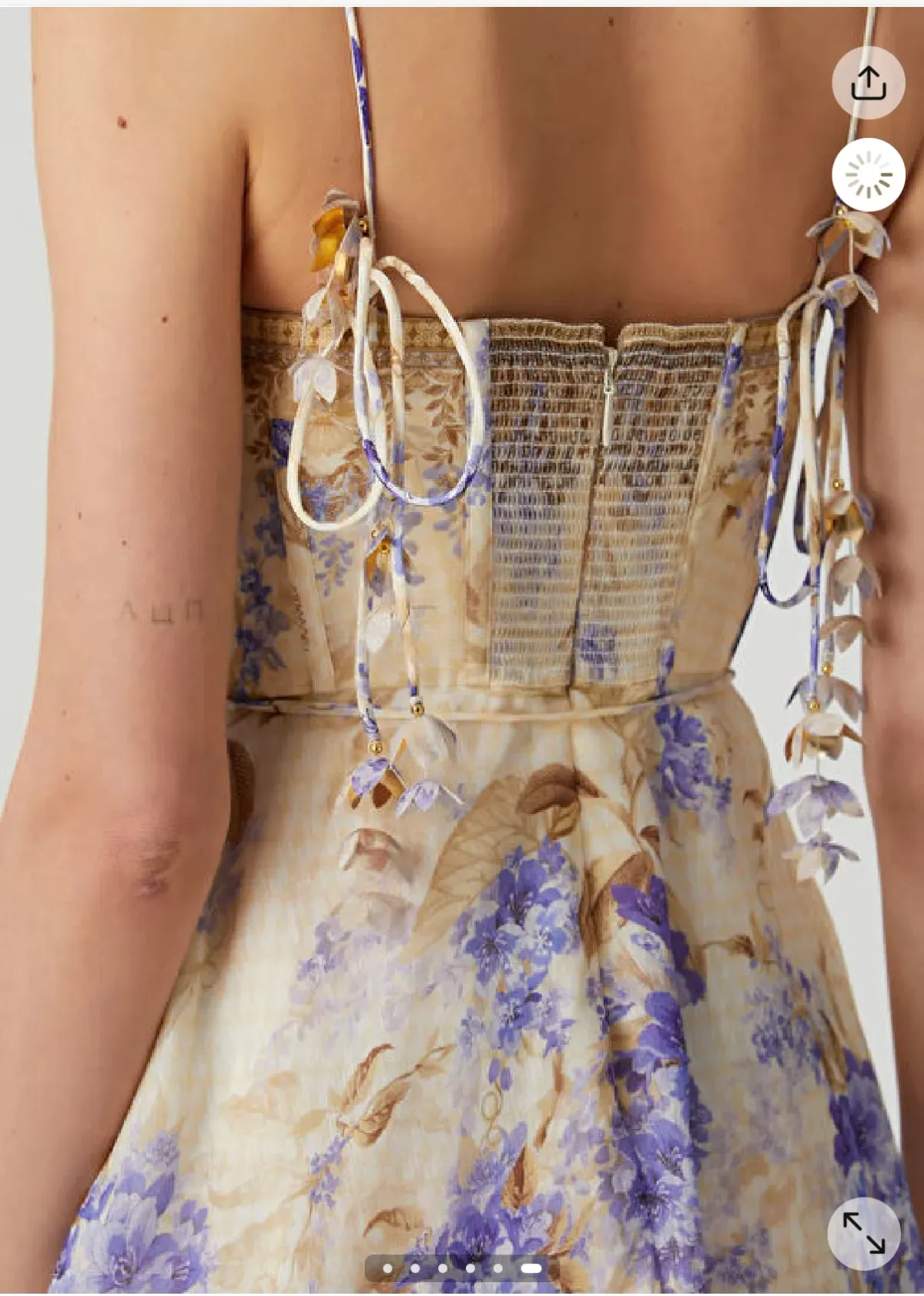 Zimmermann Dawning Corset Picnic Midi Size 0 - Image 6