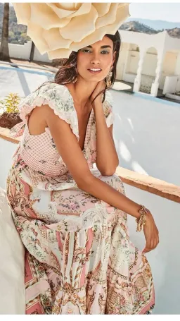 Camilla Lisbon Lullaby Tiered Dress with Neck Frill s.S for rent on The Volte - image 8