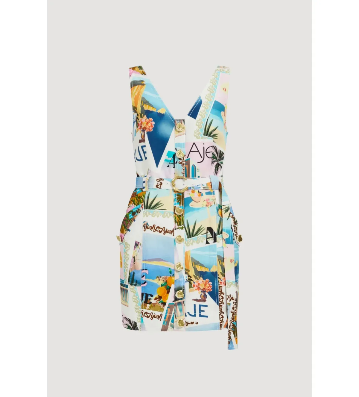 Aje Ambie Mini Dress Postcard Size AU 10 - Image 5