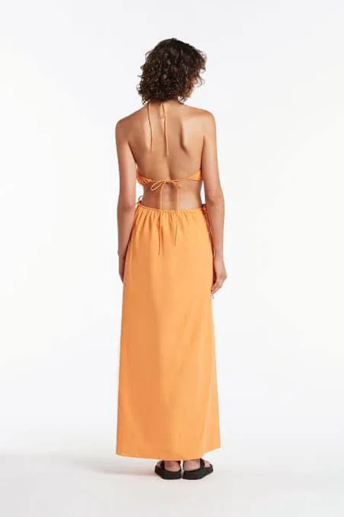 SIR THE LABEL COPPOLA CUT OUT MAXI DRESS IN TANGERINE SIZE 8 - Image 3