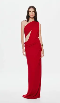 Misha Solstice Cupro Dress size S / 8 Cherry Red for rent on The Volte - image 4