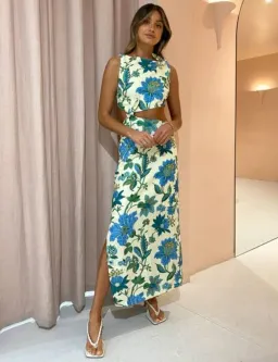 Sir The Label Alexandre Knot Dress in Marguerite Floral Size 0 / AU 6 for rent on The Volte - image 1