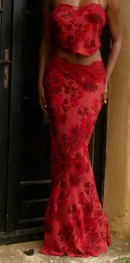 Bydee - FLEURIE MAXI SKIRT & AURIELE TOP IN ROSÉ for rent on The Volte - image 5