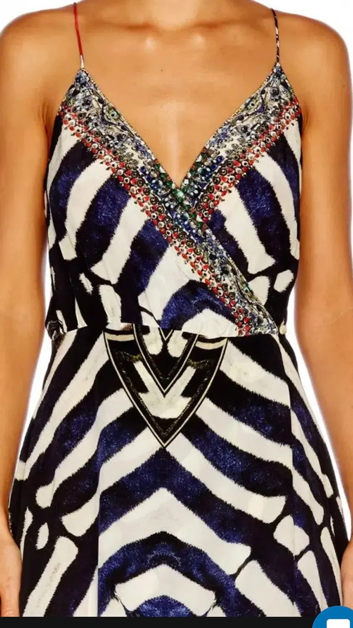 Camilla Louwalan Tales Strappy Wrap Dress Print s.XS - Image 3