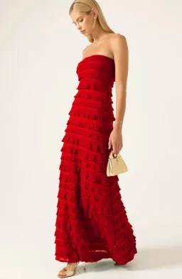 MADDISON MAXI DRESS IN CHERRY for rent on The Volte - image 1
