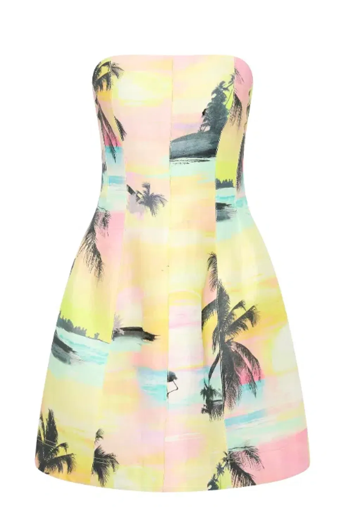 AJE Baret Strapless Mini Dress in Sunset Sky size 6 - Image 2