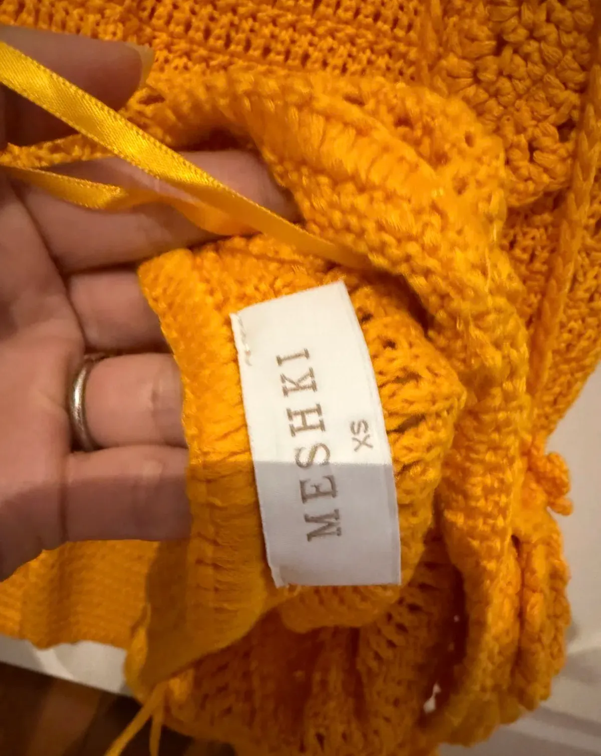 Meshki Island Dress orange Xs or 6  - Image 7