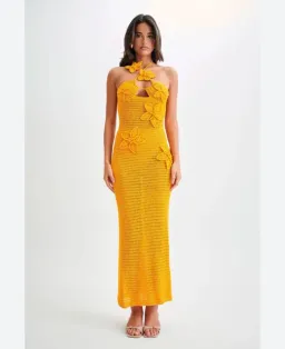 Meshki Island Dress orange Xs or 6  for rent on The Volte - image 2