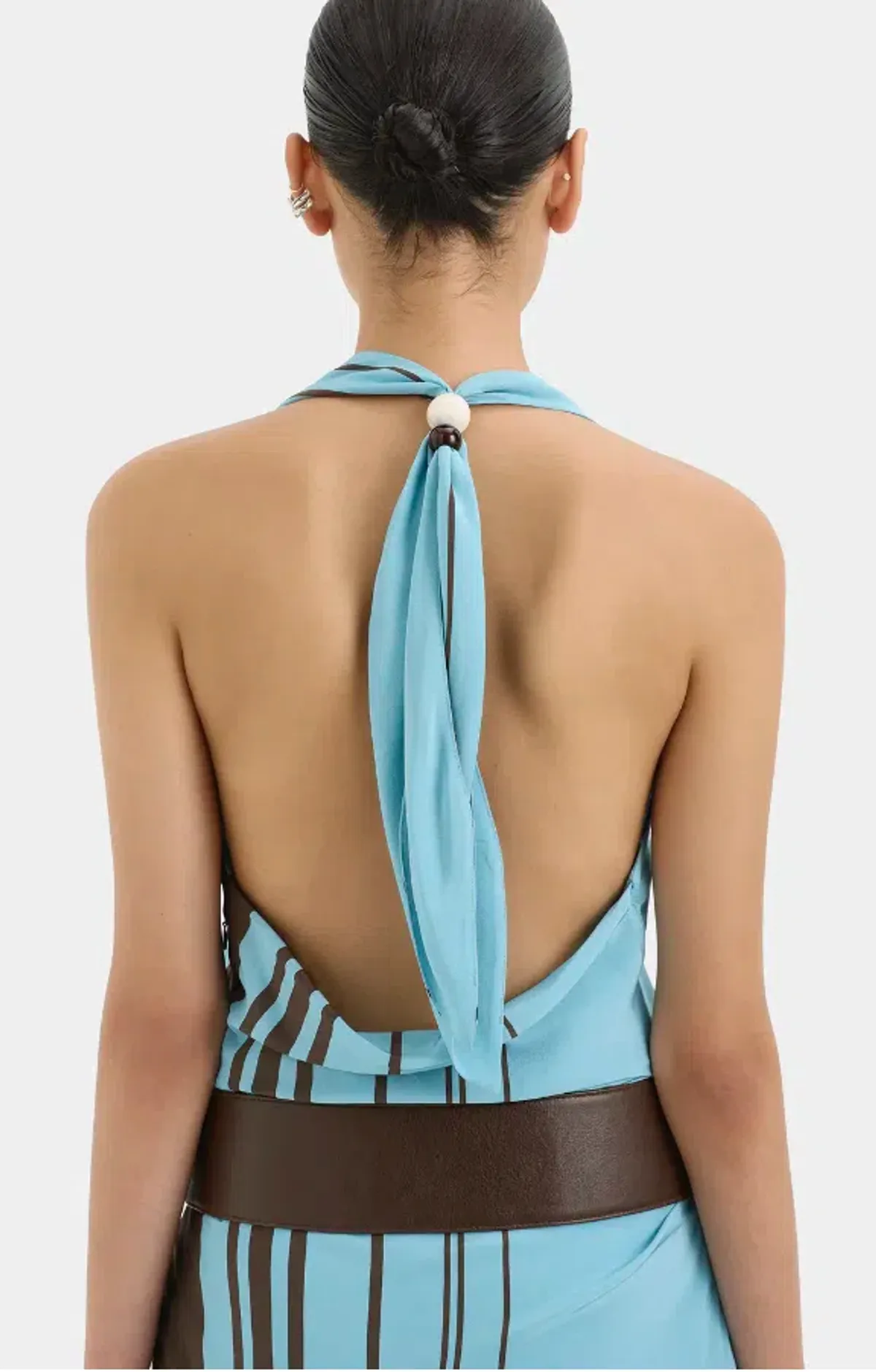 Rioja Halter Scarf Maxi Dress by SIR The Label - Image 6