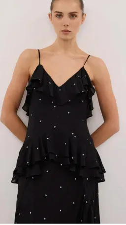Dissh Melrose Dress s.10 Black Spot Maxi for rent on The Volte - image 6