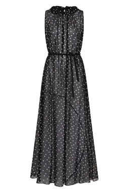 Bianca Spender Polka Dot Silk Emerge Dress Black Size 6 for rent on The Volte - image 9
