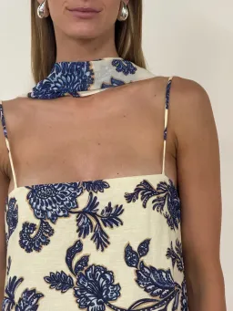 By Nicola Layla Maxi Dress size 12 Blue Paisley for rent on The Volte - image 2