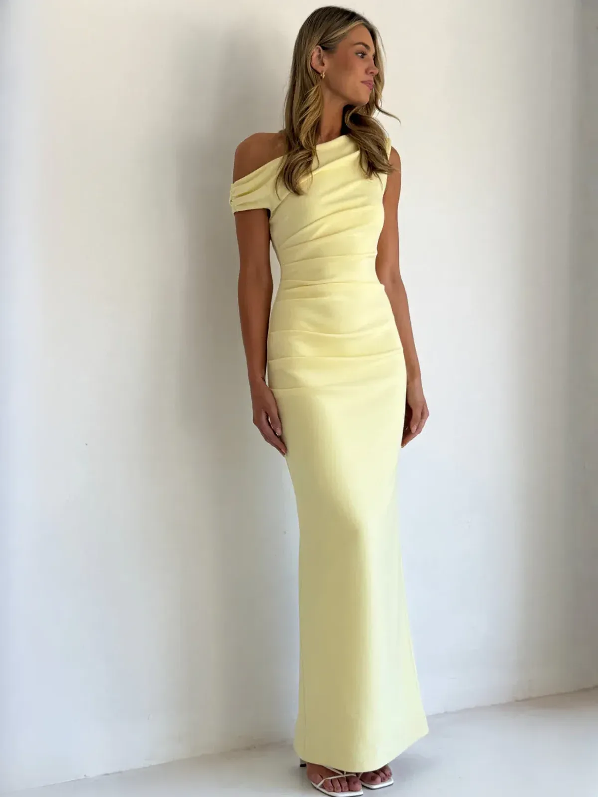 By Nicola Sophia Maxi Dress size 14 Pastel Lemon  - Image 2