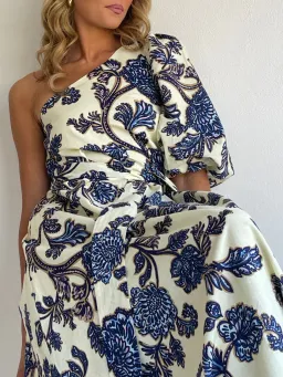By Nicola Island Maxi Dress size 8 Blue Paisley  for rent on The Volte - image 3