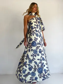 By Nicola Island Maxi Dress size 8 Blue Paisley  for rent on The Volte - image 1