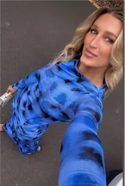 Suboo SHIBORI LONG SLEEVE ROUCHED MAXI DRESS - size S for rent on The Volte - image 2