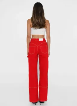 BY.DYLN Cooper Jacket & Cyrus Jeans Red Size 8 for rent on The Volte - image 4