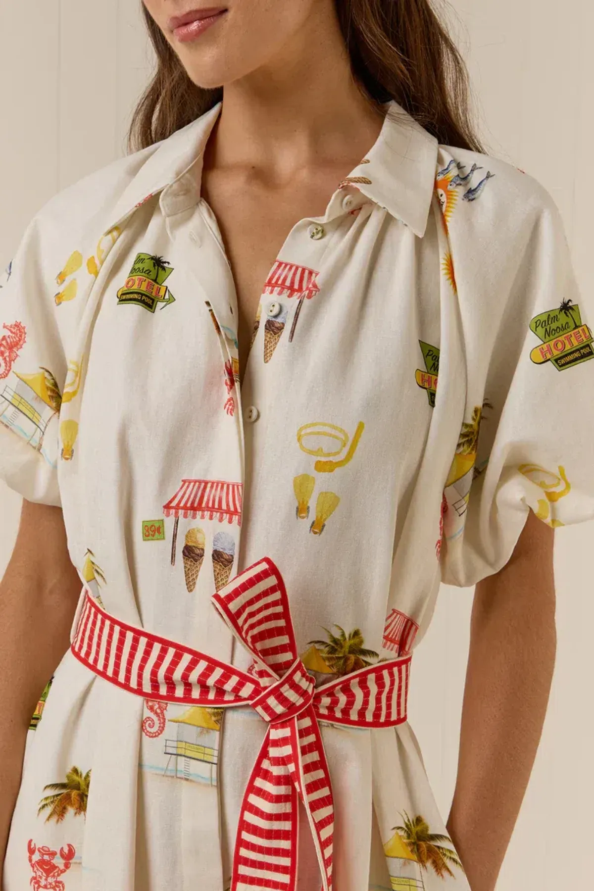 The Marla Dress - Palm Noosa.  Size 10, Midi length. - Image 1