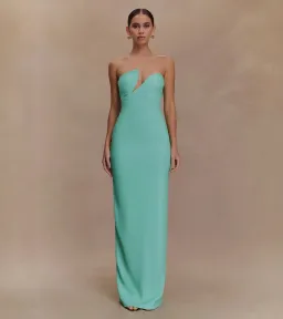 MESHKI - WINSTON Strapless Sequin Maxi Dress - Lagoon - Size S for rent on The Volte - image 1