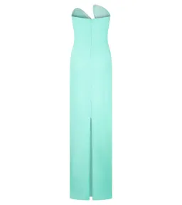 MESHKI - WINSTON Strapless Sequin Maxi Dress - Lagoon - Size S for rent on The Volte - image 4