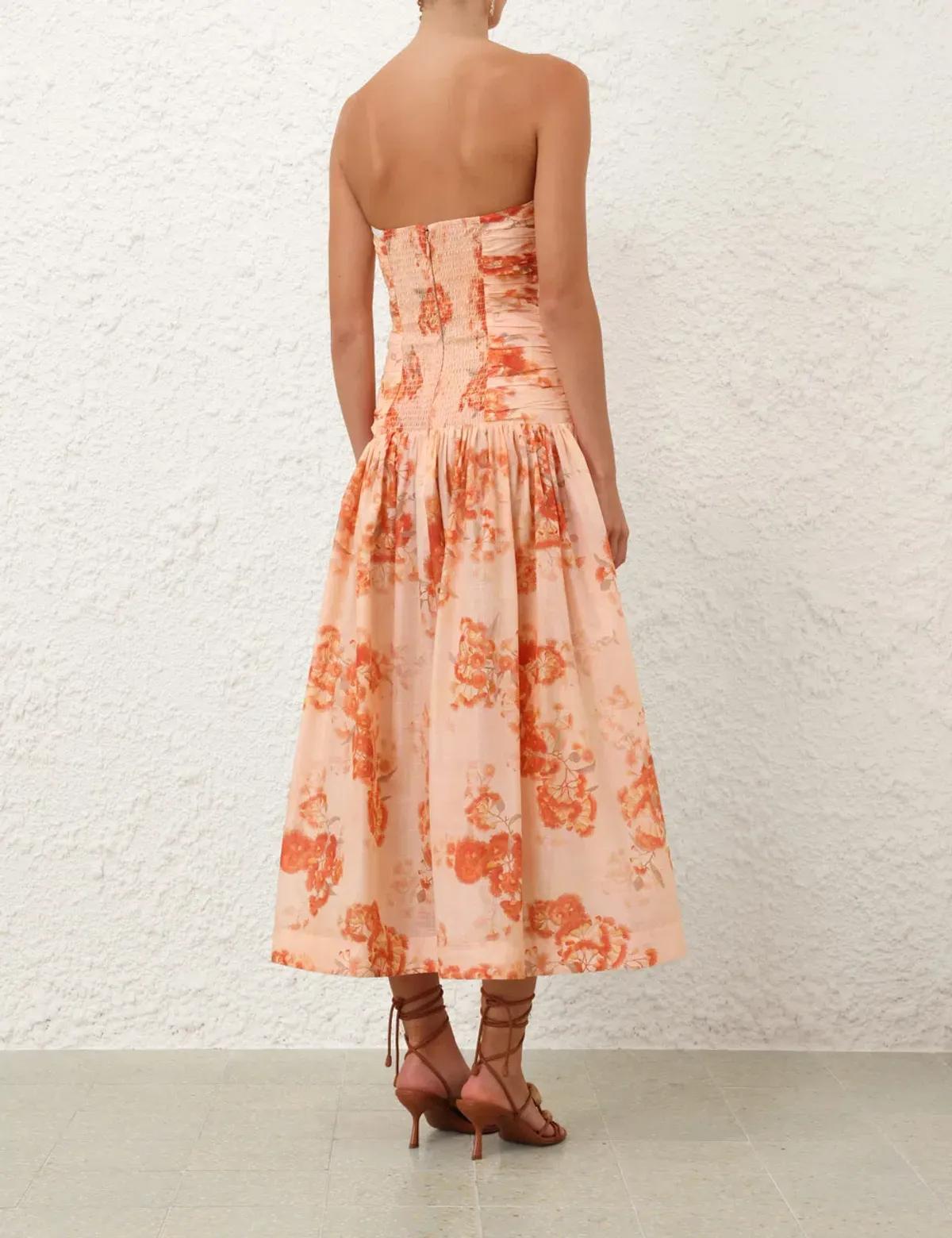 Zimmermann Cascadian Strapless Midi Dress - Image 3