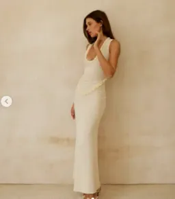 Amelie Teje Miro Maxi Dress in Butter 8 for rent on The Volte - image 2