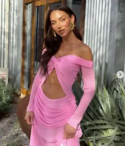 Natalie Rolt Emily Gown in Pink for rent on The Volte - image 1