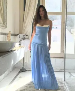 She Is Olla Nicolette Maxi Dress in Cornflower 8 for rent on The Volte - image 1