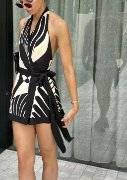 SIR Realisme Wrap Halter Mini Dress Size 3 for rent on The Volte - image 4