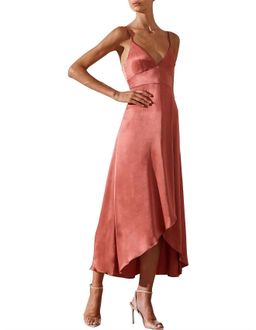Shona Joy Giselle Cocktail Midi Dress Terracotta Size 6 for rent on The Volte - image 2