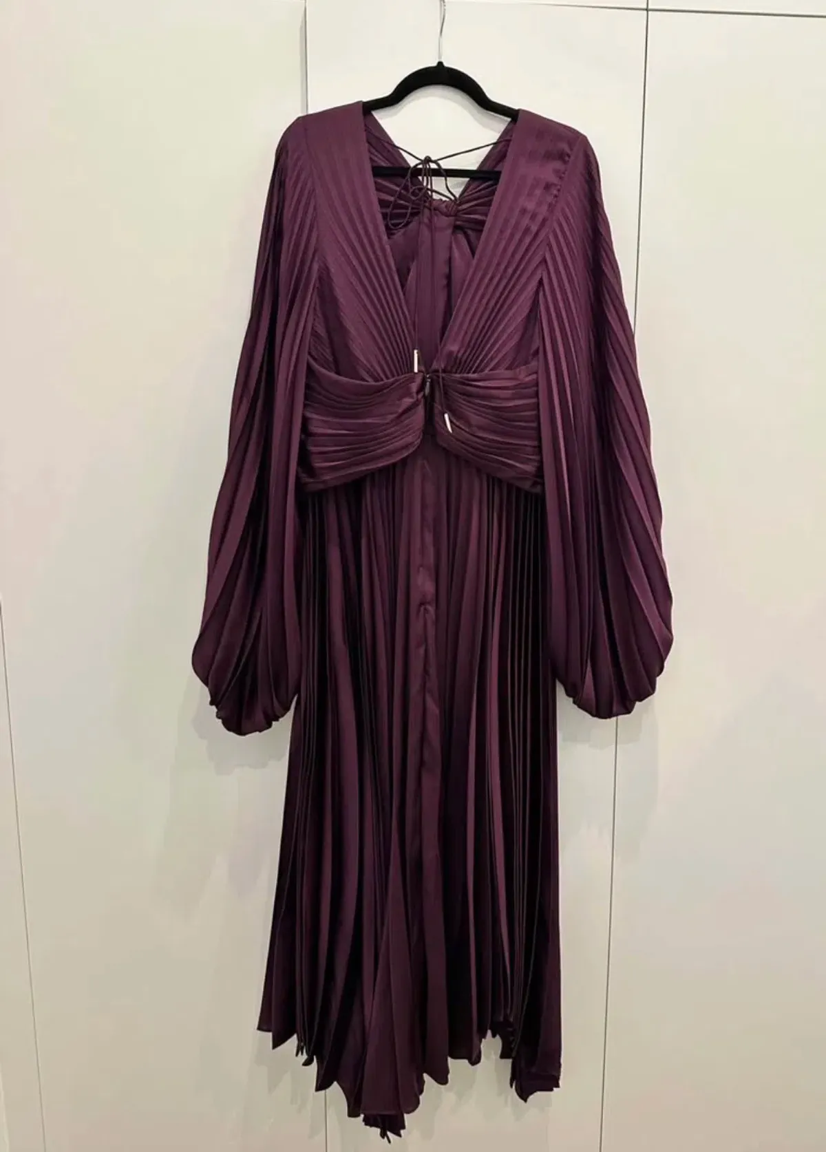 Acler dailley midi dress, plum, size 16 - Image 3